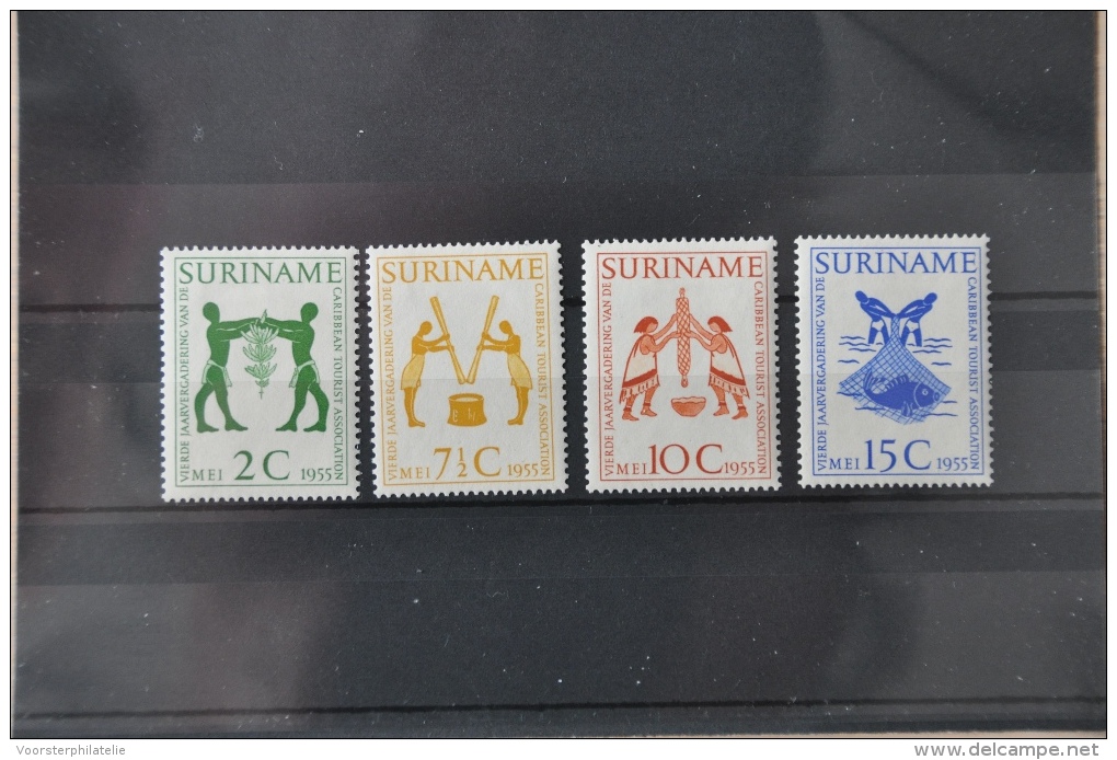 M 038 ++ SURINAME 1955 NVPH 317-320 HINGED/PLAK(REST) - Suriname ... - 1975