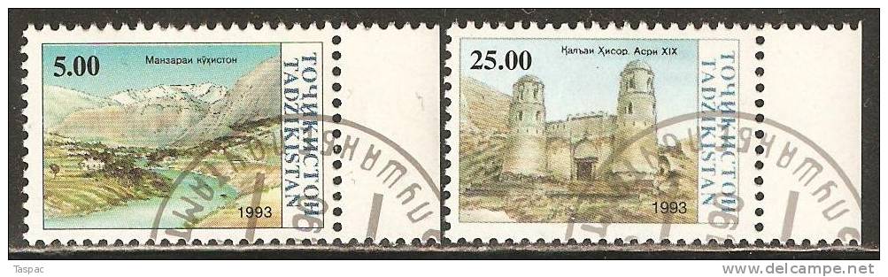 Tajikistan 1993 Mi# 16, 19 Used - Definitive - Tadjikistan