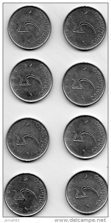 LOT DE 13 PIECES DE 5 CENTIMES 1961, 1962, 1963 (LOT U15) - Sonstige & Ohne Zuordnung