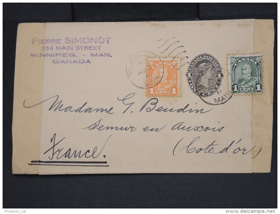 CANADA-Entier Postal (enveloppe) De Winnipeg Pour Semur (France) En 1931    à Voir P7255 - 1903-1954 De Koningen