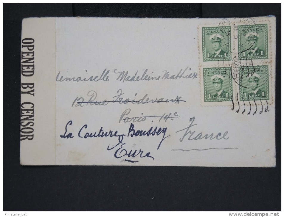 CANADA-Enveloppe De Winnipeg Pour La France En 1945 Avec Censure   à Voir P7257 - Storia Postale