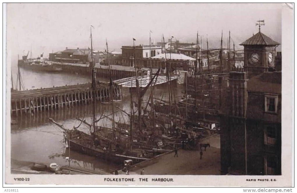 Carte Photo FOLKESTONE THE HARBOUR - Folkestone