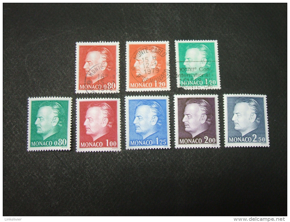 MONACO - Prince Rainier - Y&T N° 993 / 996 / 1079 à 1082 / 1142 / 1233 (1974 à 1980) N** Et Ob - Cote 13,55&euro; - Unused Stamps