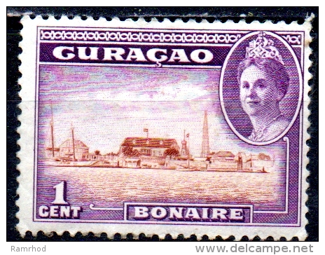 CURACAO 1942 Bonaire - 1c  - Brown And Violet MH - Curaçao, Nederlandse Antillen, Aruba