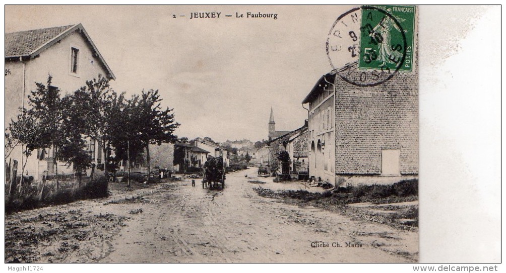 Cpa  Jeuxey  --  Le  Boubourg  (tres Belle Carte Animee) - Provencheres Sur Fave