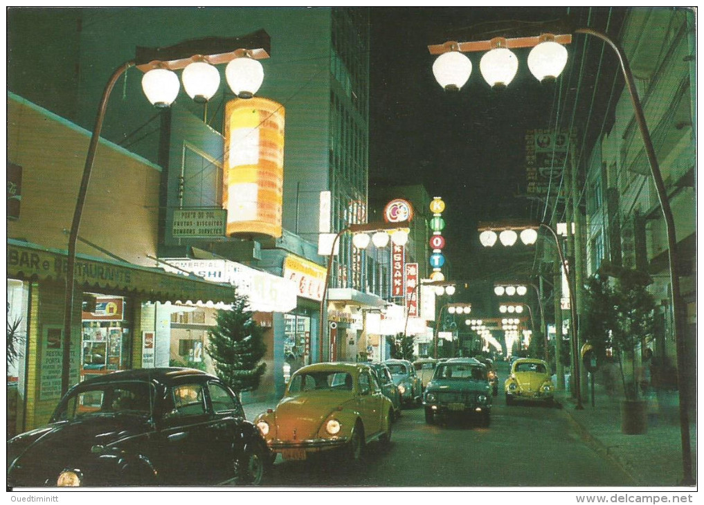 Brésil. São Paulo. Quartier Japonais. CPSM. Vue De Nuit. - São Paulo