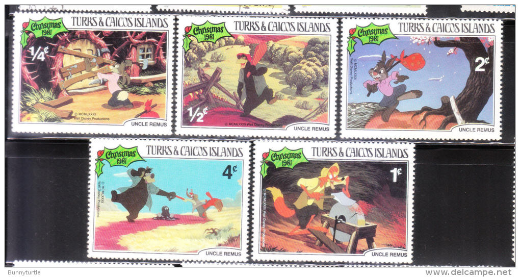 Turks &amp; Caicos 1981 Christmas Walt Disney's Cartoon MNH/MLH - Turks E Caicos