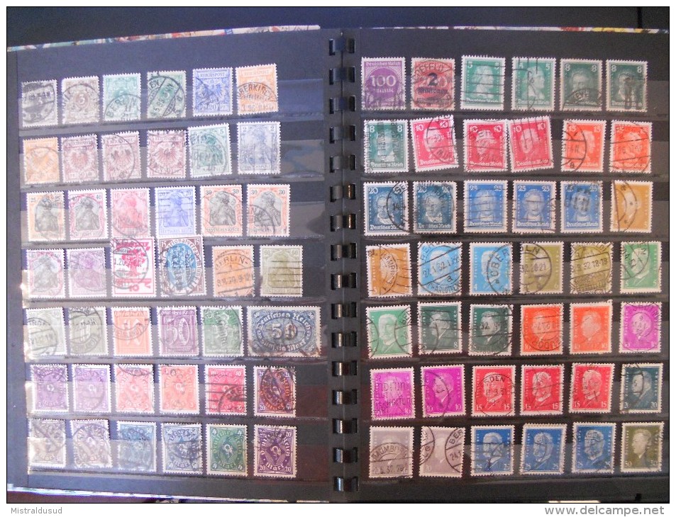 Allemagne Lot D Environ 200 Timbres Obliteres Empire Et Divers, Voir Tout Les Scans - Sammlungen