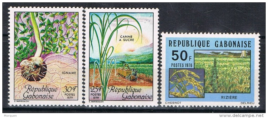 Serie Reublica GABON, Plantes, Sucre, Azucar, Num 424-424 ** - Otros & Sin Clasificación