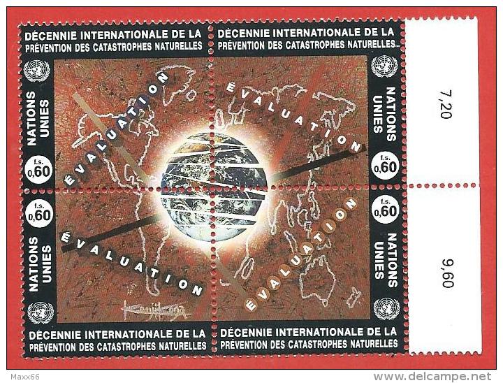 ONU - NAZIONI UNITE GINEVRA MNH - 1994 - Prevenzione Catastrofi Naturali - 0,60 Fr. X 4 - Michel NT-GE 250-253 - Neufs