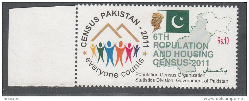 PAKISTAN, 2011,  6th Population & Housing Census,, MNH(**) - Pakistan