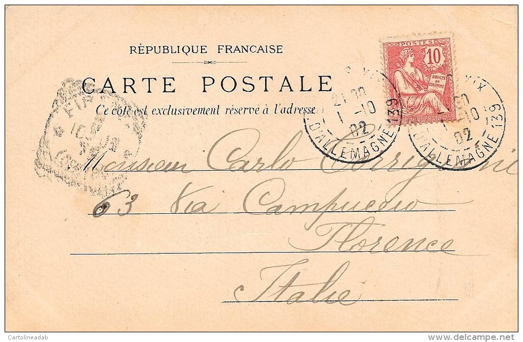 [DC4664] CARTOLINA - ILLUSTRATA - CAVALLO - LE COUP DE L'ETRIER - Viaggiata 1902 - Old Postcard - Cavalli