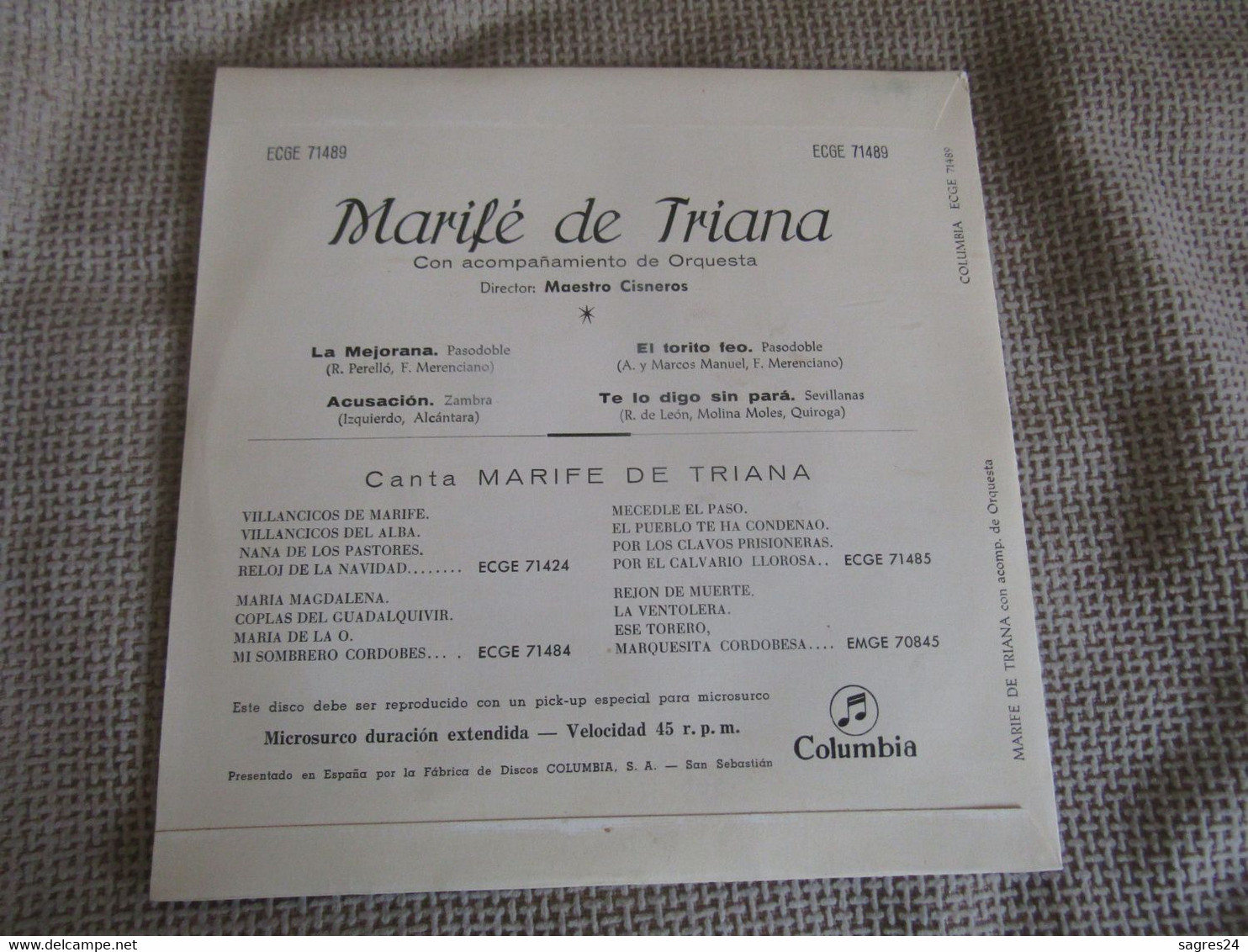 Marifé De Triana - La Mejorana - Single 7" 45 Rpm - Otros - Canción Española