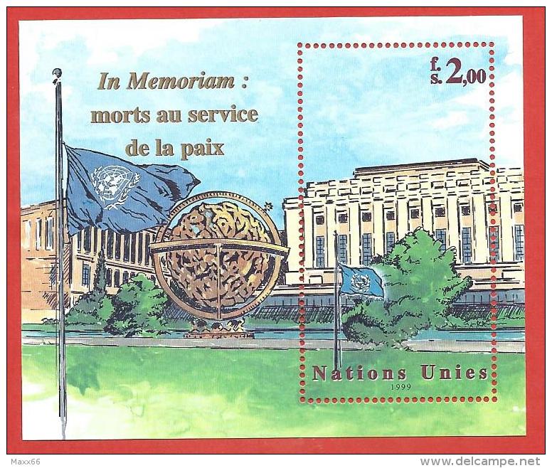 ONU - NAZIONI UNITE GINEVRA FOGLIETTO MNH - 1999 - In Memoria Dei Caduti Per La Pace - 2,00 Fr. - Michel NT-GE BL12 - Hojas Y Bloques