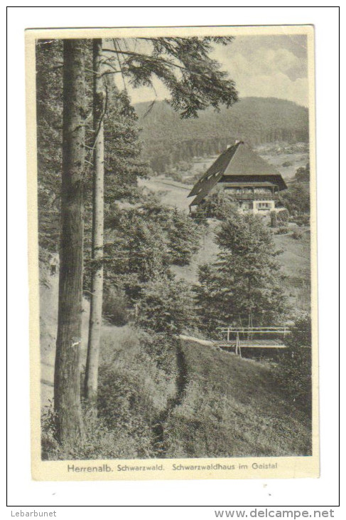 Carte Postale Ancienne "Herrenalb. Schwarzwald." Schwarzwaldhaus - Bad Herrenalb