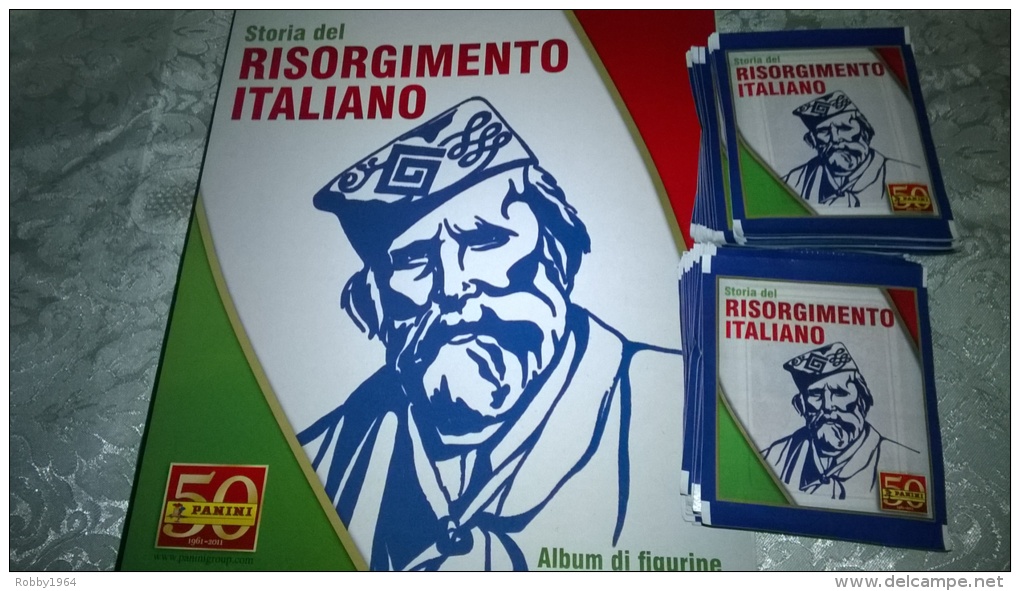 Risorgimento Italiano Album Vuoto+50 Bustine Chiuse Con Figurine Panini 2011 - Edition Italienne