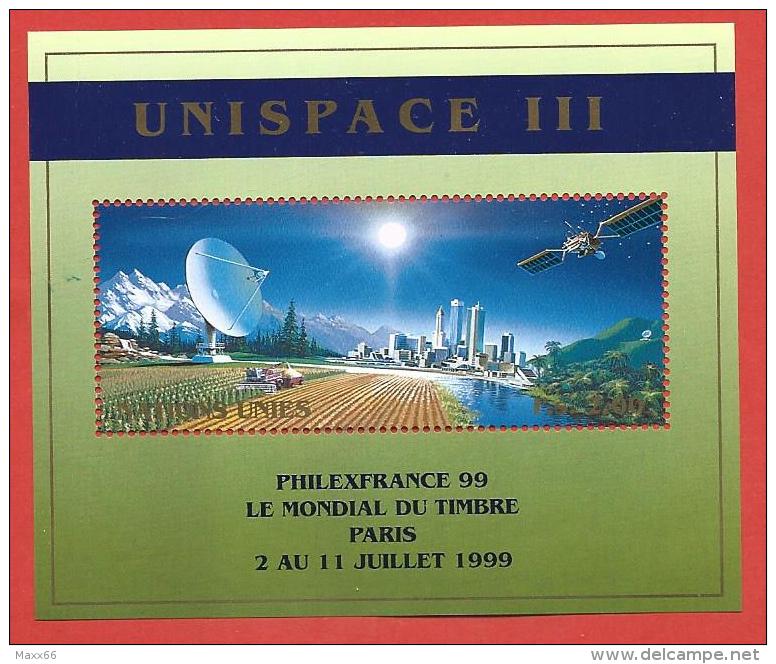 ONU - NAZIONI UNITE GINEVRA MNH FOGLIETTO - 1999 - UNISPACE III PHILEXFRANCE - 2,00 Fr. - Michel NT-GE BL11I - Blocs-feuillets