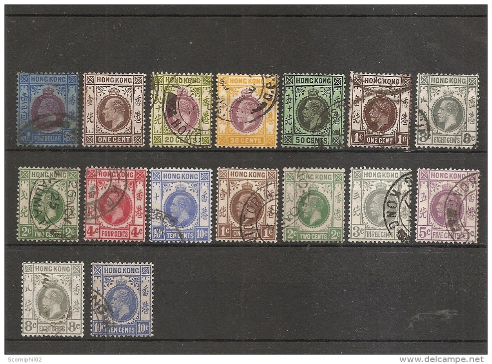 Hong-Kong -Période Roi Georges V ( Lot De Timbres Divers Oblitérés) - Used Stamps