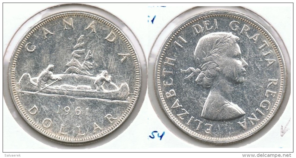 CANADA DOLLAR 1961 PLATA SILVER G1 - Canada