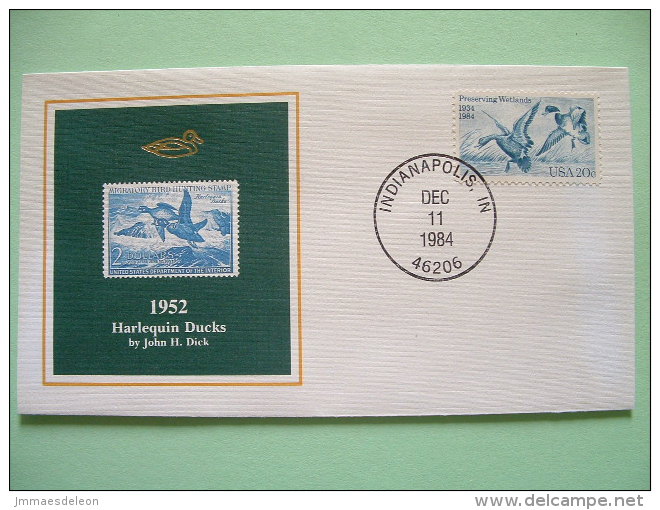 USA 1984 America Duck Stamps - Hunting Tax - 1952 Harlequin Ducks - Lettres & Documents