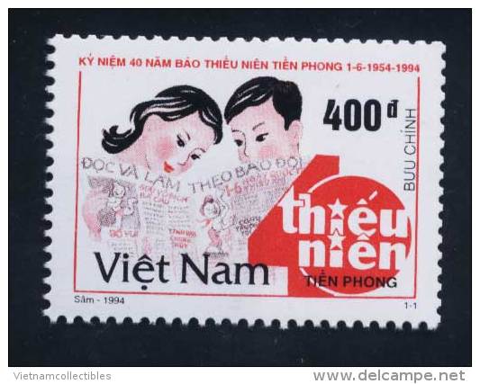 Vietnam Viet Nam MNH Perf Stamp 1994 : 40th Anniversary Of The Newspaper "Young  Pioneer" (Ms684) - Vietnam