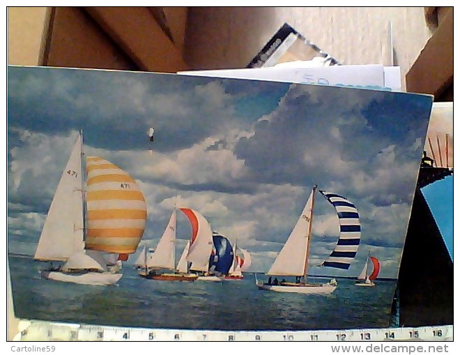 ENGLAND ISLE WIGHT  SEA SKY AND SAIL BARCHE  VELA   VB1969  EV1083 - Cowes