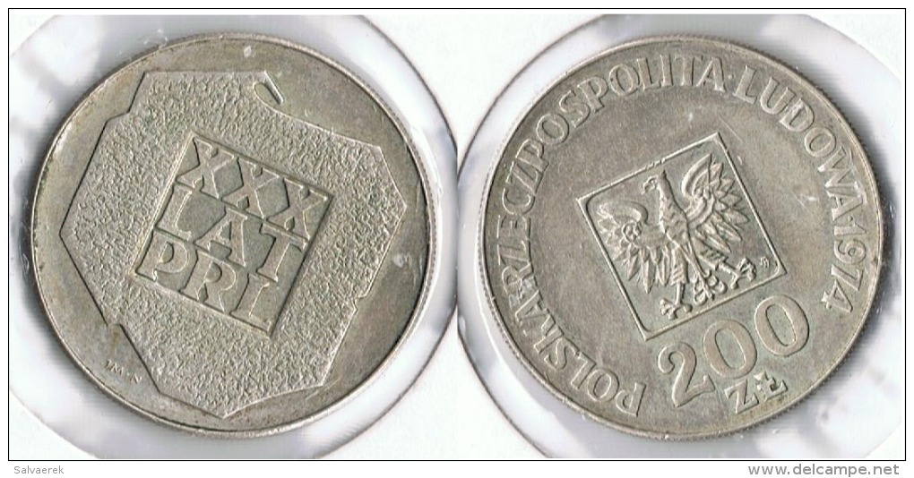 POLONIA 200 ZLOTY 1974 PLATA SILVER G1 - Polonia