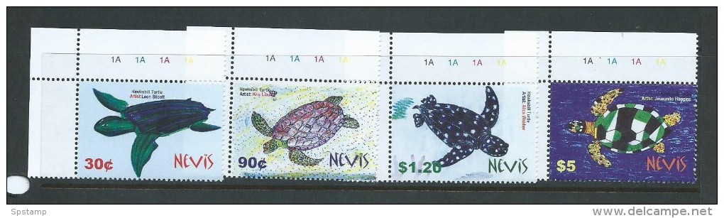 Nevis 2004 Turtle Set 4 MNH - St.Kitts And Nevis ( 1983-...)