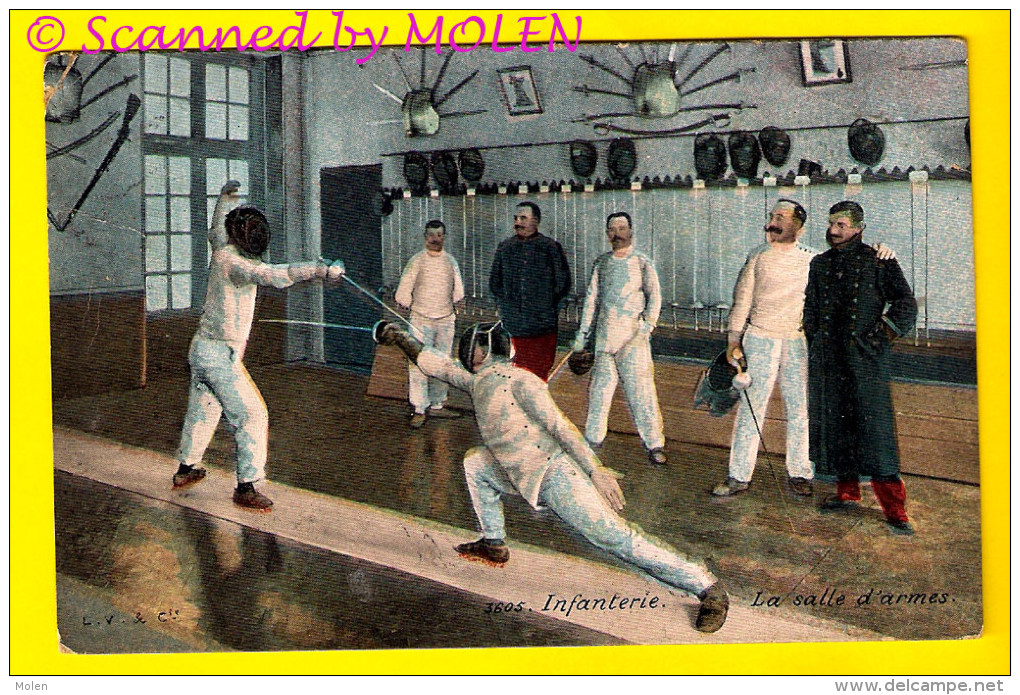 INFANTERIE : LA SALLE D’ ARMES = ESCRIME Escrimeur Sport Schermen Fencing Fechten Scherma Esgrima           301 - Escrime