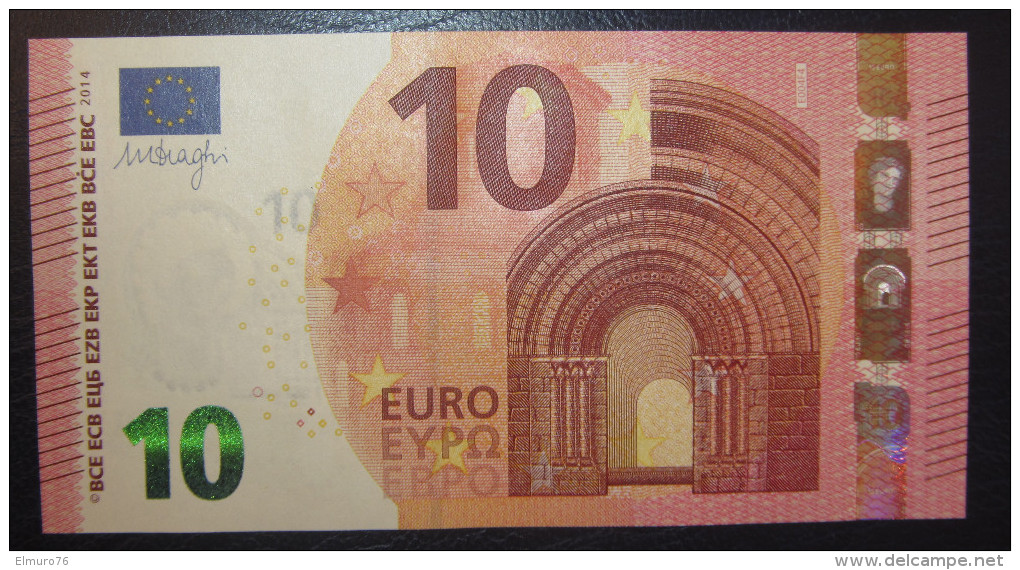 10 Euro E004F4 Serie EA51 Draghi Perfect UNC - 10 Euro