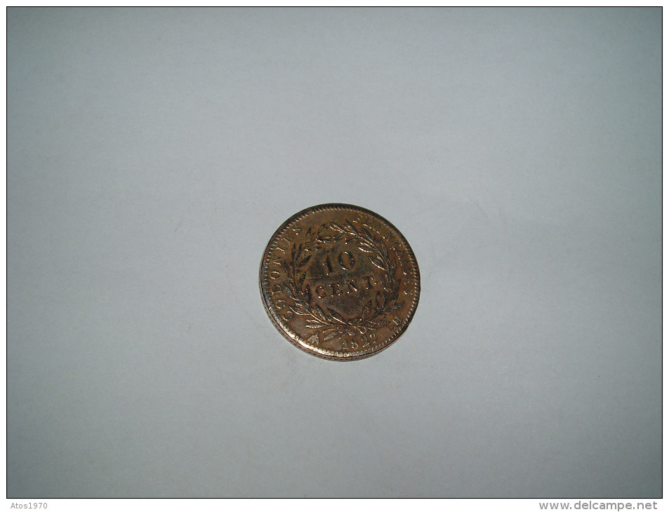 PIECE ANCIENNE DE 10 CENTIMES / CENT. ANNEE 1827 LETTRE H / CHARLES X ROI DE FRANCE / COLONIES FRANCAISES. - Other & Unclassified