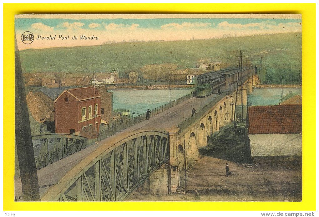 PONT DE WANDRE : HERSTAL - ARRET TRAMWAY - HALTE DU TRAM VICINAL Liege-Herstal-Wandre  V43 - Herstal