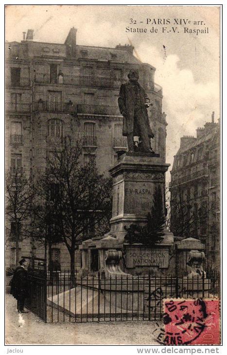 PARIS XIV è STATUE DE F.V RASPAIL REF 44180 - Statues