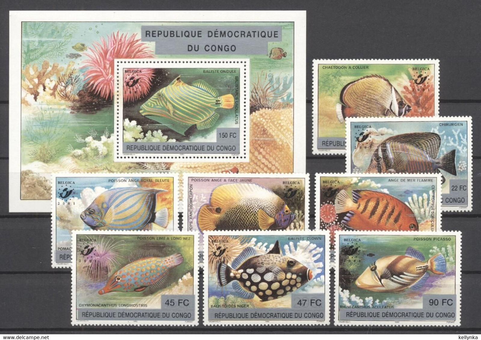 République Démocratique Du Congo - 1960/1967 + BL179 - 2001 - Poissons - Belgica - MNH - Ungebraucht