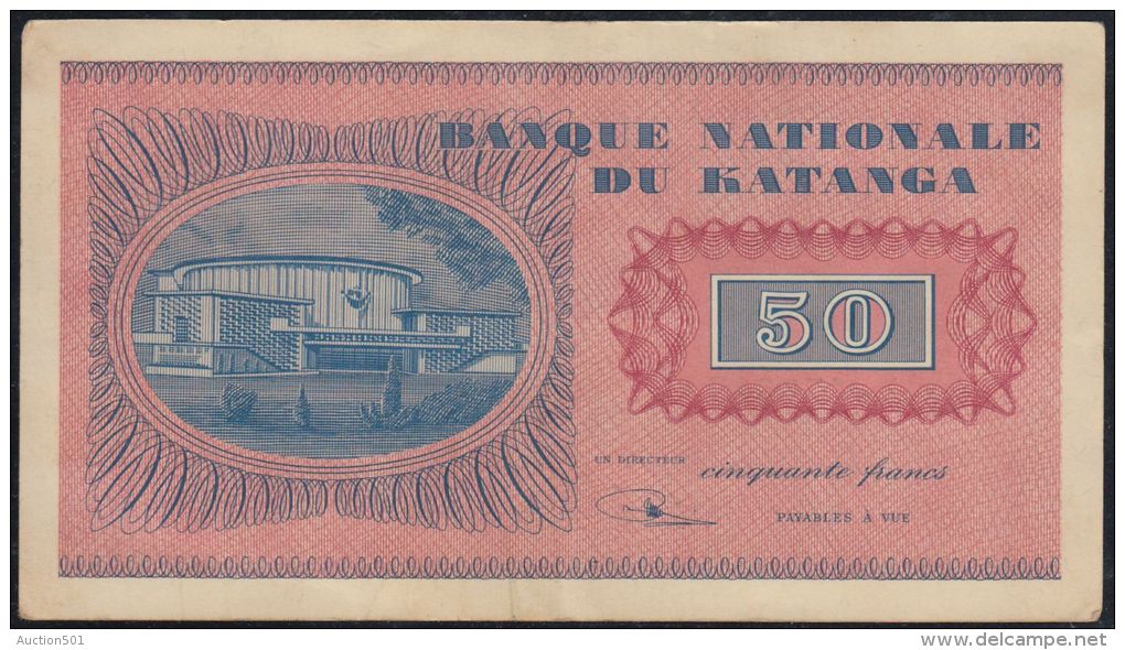 B00393  50 Francs Tshombé 10.11.60 TTB - République Démocratique Du Congo & Zaïre