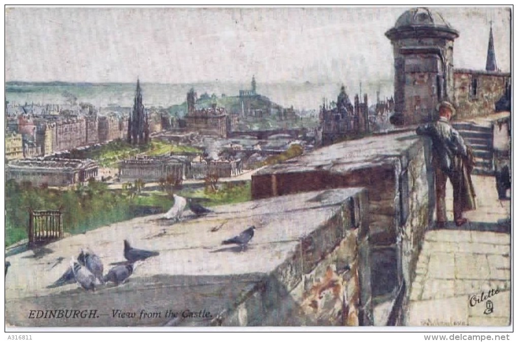 Cpa  EDINBURGH View From The Castle (collection Oilette. Tuck Rapahael) - Tuck, Raphael