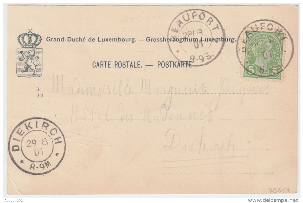 25554g  LUXEMBOURG - Ruine Du Château De Beaufort - 1901 - Luxembourg - Ville