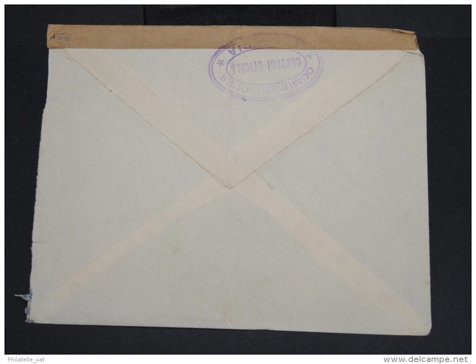 ESPAGNE - Enveloppe De Carcagente Pour La France En 1937 Avec Censure De Valencia -  à Voir P7312 - Nationalists Censor Marks