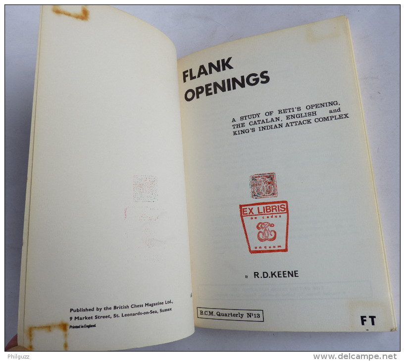 BE LIVRE ECHECS FLANK OPENINGS - R KEENE - British Chess Magazine 1967 - Juegos De Sociedad