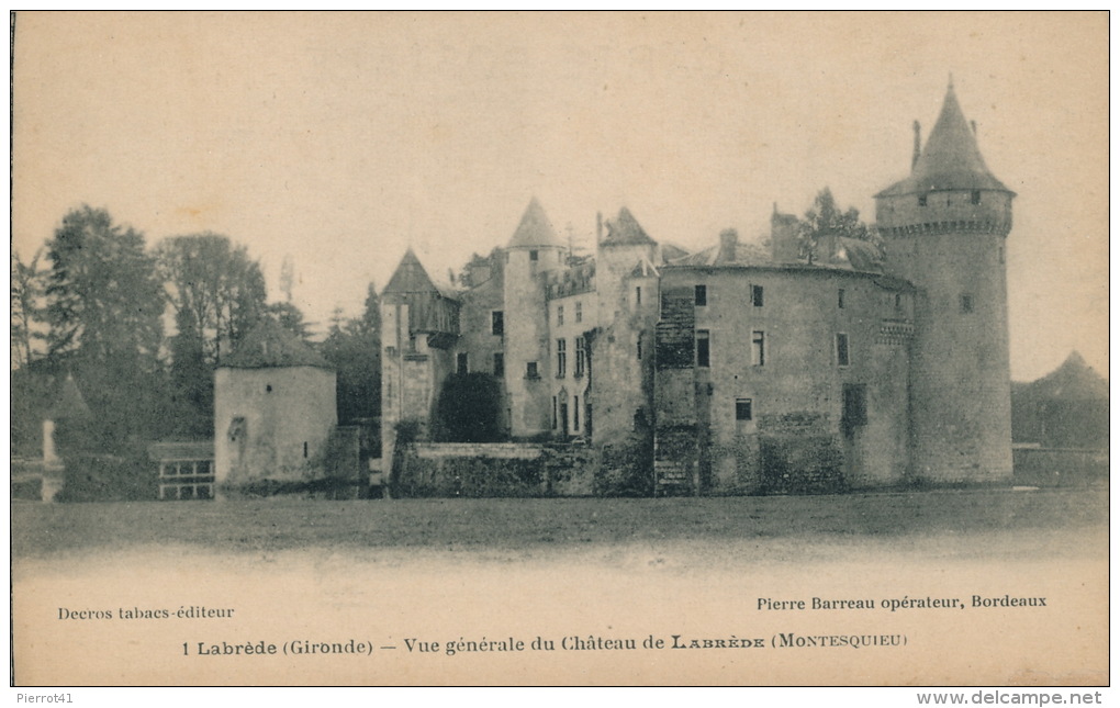 LABREDE - Vue Générale Du Château LABRÈDE (MONTESQUIEU) - Autres & Non Classés