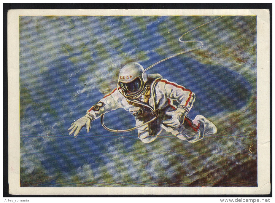 Aviation-Space-Alexei A. Leonov-spaceman-cosmonaut-1965-unused,perfect Shape - Espacio