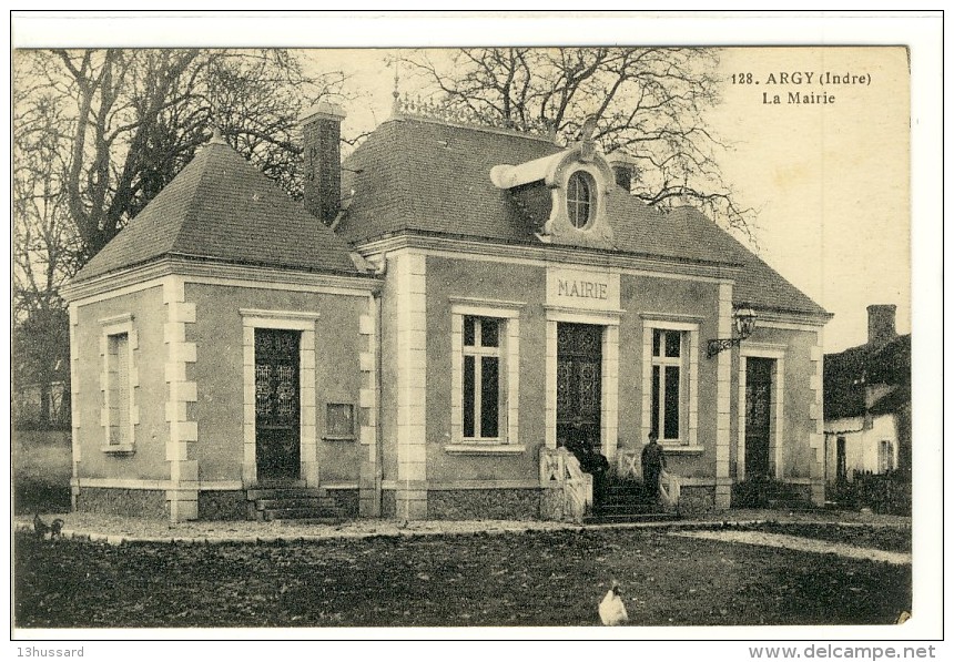 Carte Postale Ancienne Argy - La Mairie - Other & Unclassified