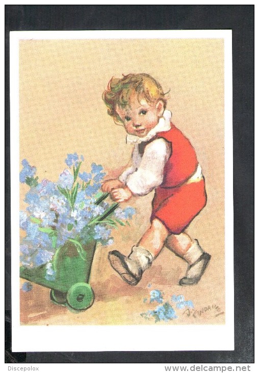 D3092 STUDIUM CHRISTI:  ILLUSTRAZIONE A. ZANDRINO CON CITAZIONE SALMI: BAMBINI ENFANT  CHILDREN - ILLUSTRATION - Zandrino