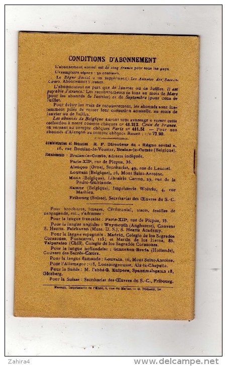 Adveniat  Regnum  Tuum! -Règne Social Du Sacré Coeur De Jésus Dans Les Familles Chrétienne-oeuvre De L'intronisation-N°3 - Altri & Non Classificati