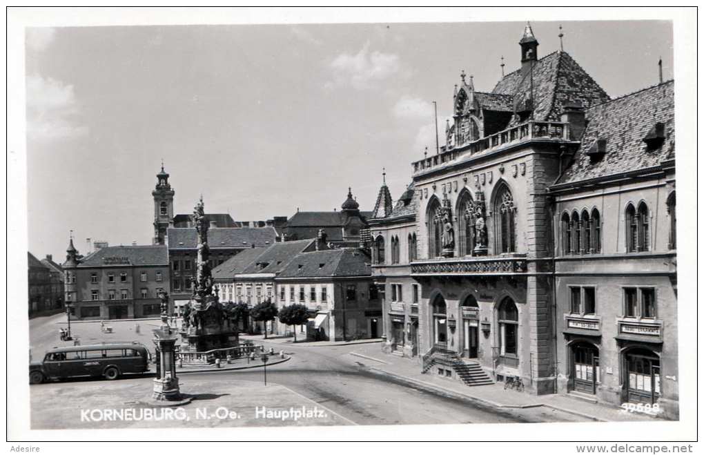 KORNEUBURG (NÖ) Hauptplatz, Autobus, 1955 - Korneuburg