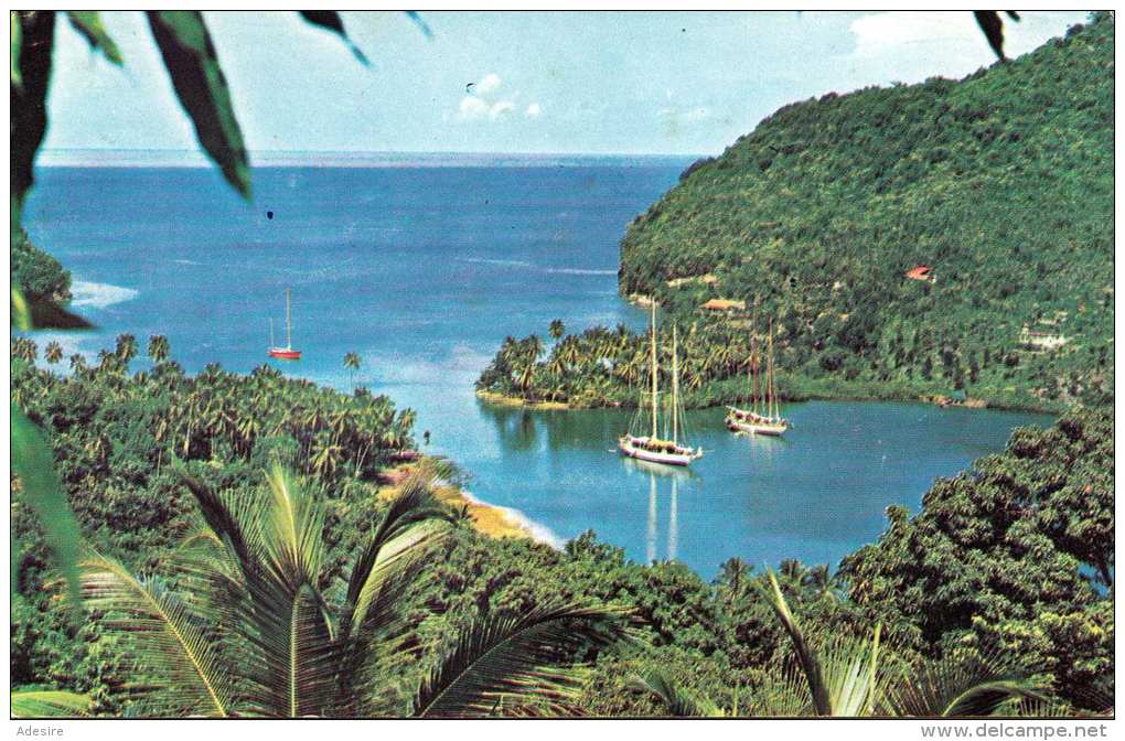 ST. LUCIA - Caribbean-Margot Bay, Karte Gel.1966 (Kleinformat) - Saint Lucia
