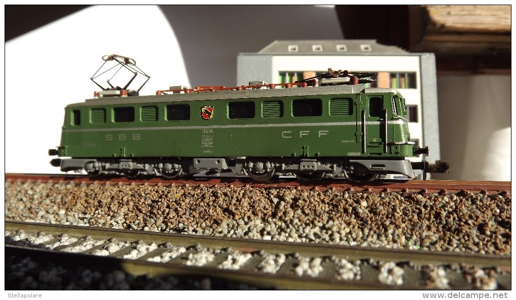 SCALA N ECHELLE - ELLOK LOCO ELETTRICA SBB CFF Ae 6/6 11414 LUZERN - MINITRIX 2936 - Locomotieven