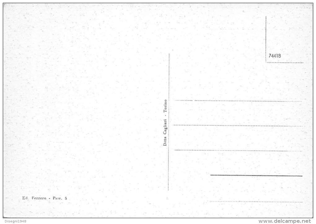 03621 "RIVOLI TORINESE  - PIAZZA PRINCIPE EUGENIO".  ANIMATA , SCIVOLO, ALTALENE. CART. ILLUSTR.  ORIG.  NON SPEDITA - Rivoli