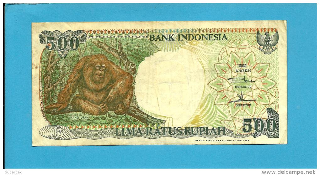 INDONESIA - 500 Rupiah - 1992 / 1993 - P 128.b - Série DGD - 2 Scans - Indonesia