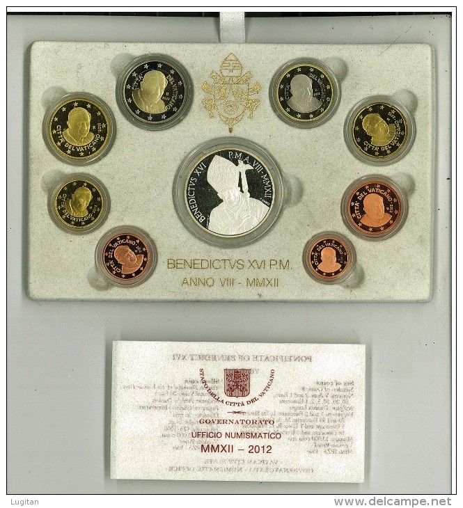 CITTA' DEL VATICANO - DIVISIONALE PROOF 2012 - Divisionale FS - COMPLETA DI ASTUCCIOe 20 Euro ARGENTO - MUNZEN - Vatikan